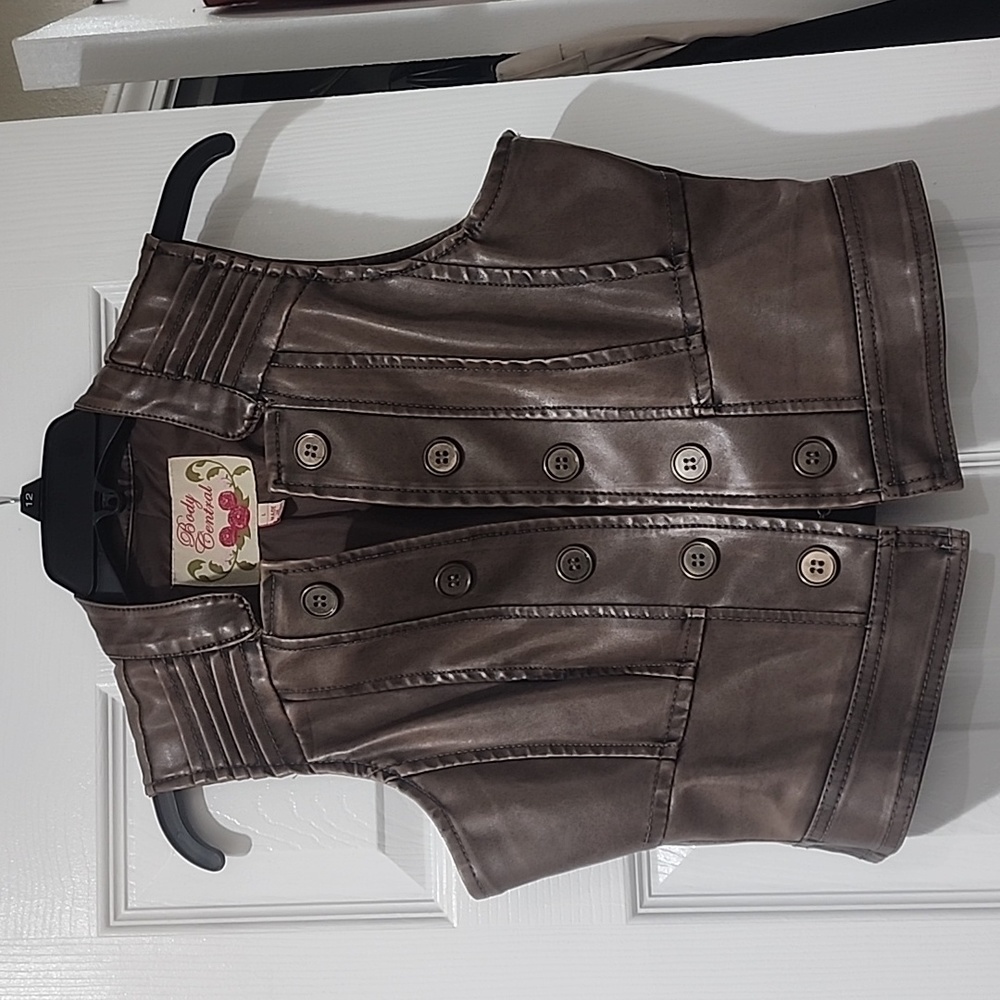 Faux Leather Vest